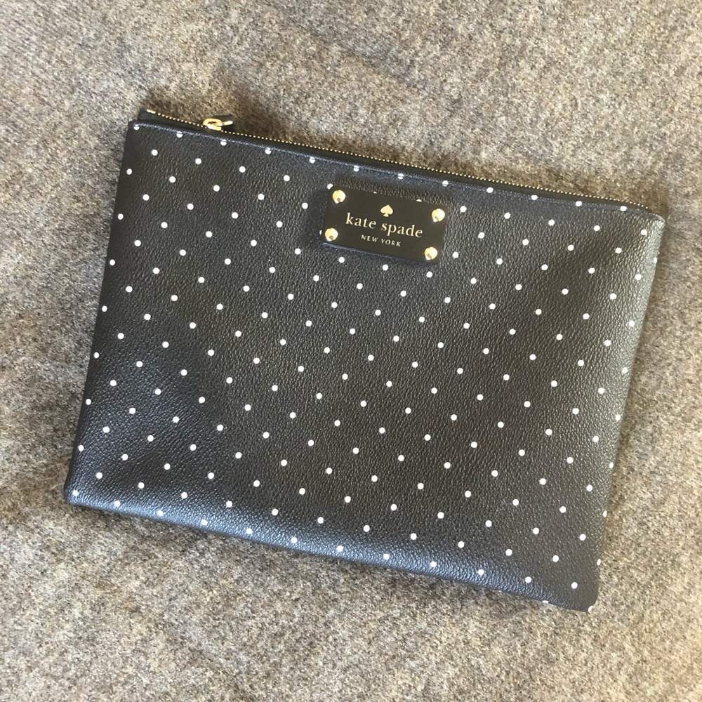 Kate Spade Black Leather Clutch